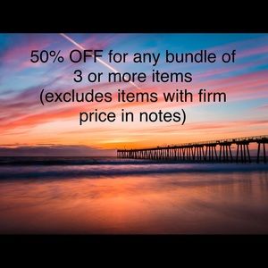 50% off sale for bundles of 3 or more!!